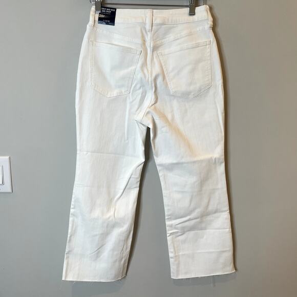 J.Crew Factory Curvy Mid Rise Flare Crop Jean Signature Stretch CG434 White P28 - Picture 9 of 16
